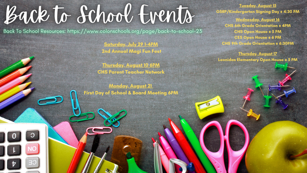 Back to School Events